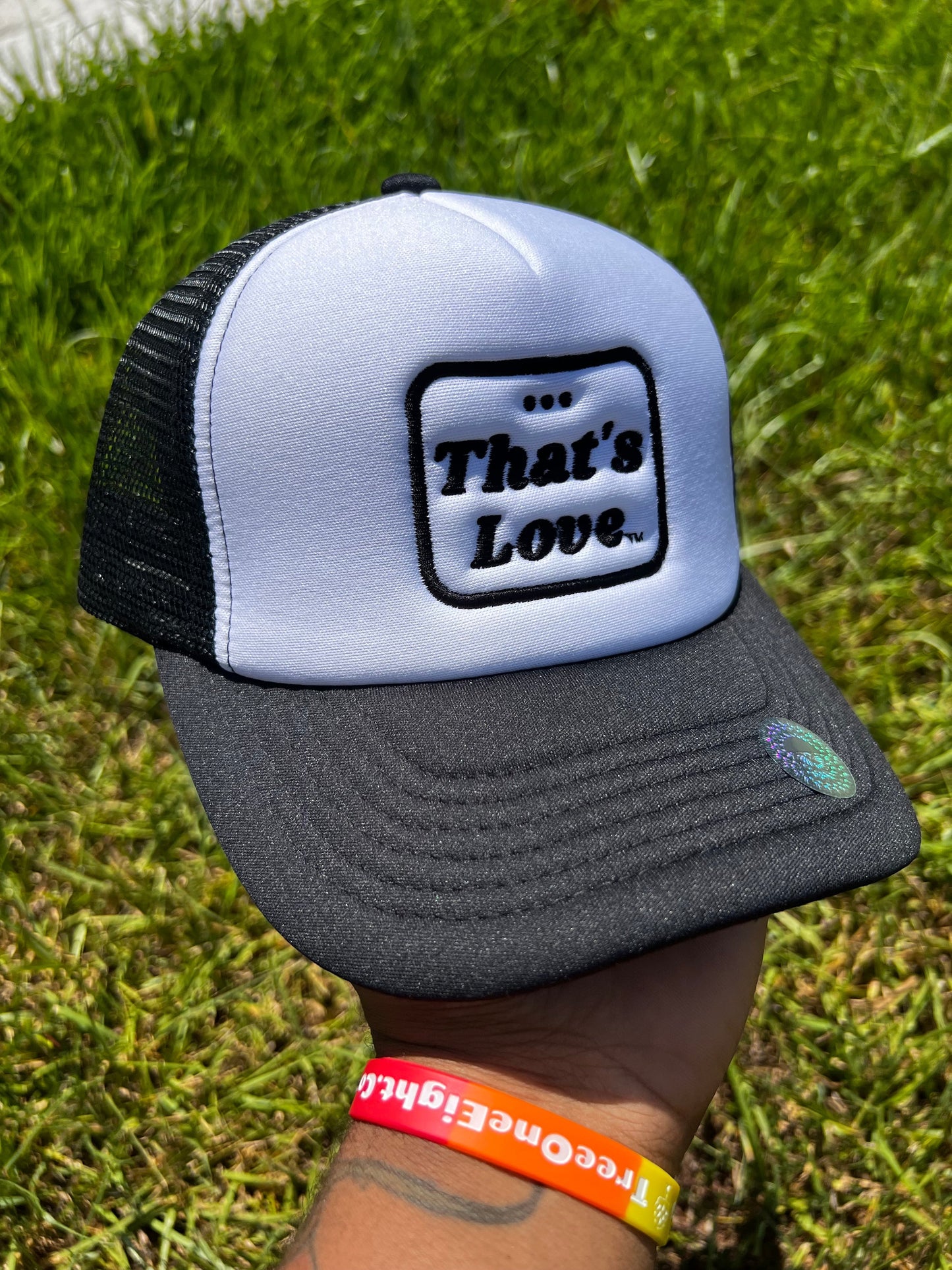 "...That's Love" Foam Trucker Classic Snap: Black & wHIGHt