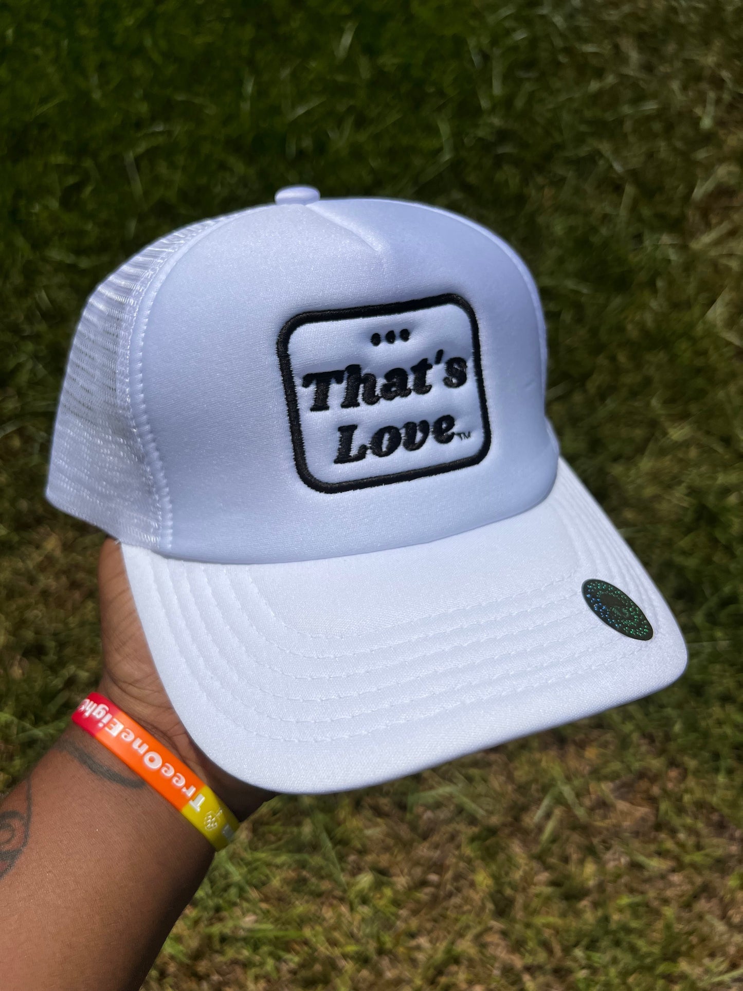 "...That's Love" Foam Trucker Classic Snap: Red & wHIGHt